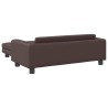 Lit pour chien avec extension marron 100x50x30 cm similicuir 