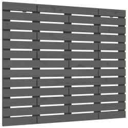 Tête de lit murale Gris 141x3x91,5 cm Bois massif de pin 