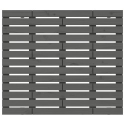 Tête de lit murale Gris 141x3x91,5 cm Bois massif de pin 