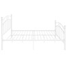 Cadre de lit sans matelas blanc métal 200x200 cm 