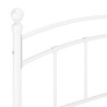 Cadre de lit sans matelas blanc métal 200x200 cm 
