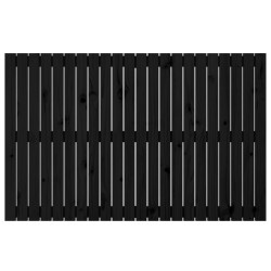 Tête de lit murale Noir 140x3x90 cm Bois massif de pin 