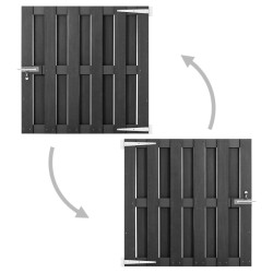 Portillon WPC 100x100 cm Gris 