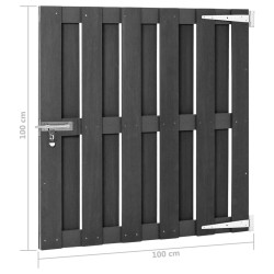Portillon WPC 100x100 cm Gris 