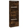 Armoire à chaussures chêne fumé 60x21x163,5 cm bois ingénierie 