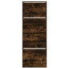 Armoire à chaussures chêne fumé 60x21x163,5 cm bois ingénierie 