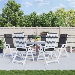 Coussins de chaise à dossier haut lot de 6 anthracite 