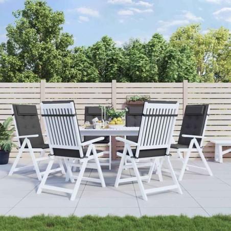 Coussins de chaise à dossier haut lot de 6 anthracite 