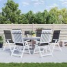 Coussins de chaise à dossier haut lot de 6 anthracite 