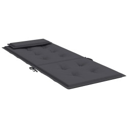 Coussins de chaise à dossier haut lot de 6 anthracite 