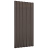 Panneaux de toiture 36 pcs Acier enduit de poudre Brun 80x36 cm 