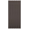 Panneaux de toiture 36 pcs Acier enduit de poudre Brun 80x36 cm 