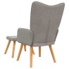 Chaise de relaxation avec tabouret Taupe Tissu 