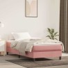 Matelas de lit à ressorts ensachés rose 80x210x20 cm velours 
