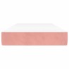 Matelas de lit à ressorts ensachés rose 80x210x20 cm velours 
