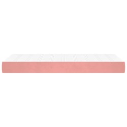Matelas de lit à ressorts ensachés rose 80x210x20 cm velours 