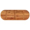 Dessus de table 140x50x3,8 cm ovale bois massif d'acacia 