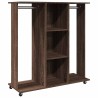 Garde-robe avec roues chêne marron 102x38x110cm bois ingénierie 