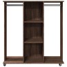 Garde-robe avec roues chêne marron 102x38x110cm bois ingénierie 