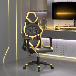 Chaise de jeu de massage Noir et doré Similicuir 