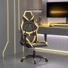 Chaise de jeu de massage Noir et doré Similicuir 