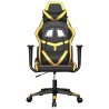 Chaise de jeu de massage Noir et doré Similicuir 
