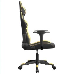 Chaise de jeu de massage Noir et doré Similicuir 