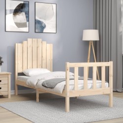 Cadre de lit sans matelas bois de pin massif 