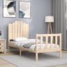 Cadre de lit sans matelas bois de pin massif 