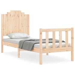 Cadre de lit sans matelas bois de pin massif 