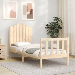 Cadre de lit sans matelas bois de pin massif 
