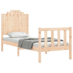 Cadre de lit sans matelas bois de pin massif 