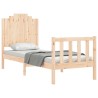 Cadre de lit sans matelas bois de pin massif 