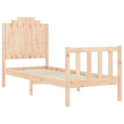 Cadre de lit sans matelas bois de pin massif 