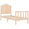 Cadre de lit sans matelas bois de pin massif 
