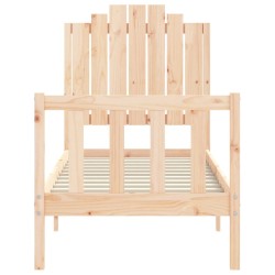Cadre de lit sans matelas bois de pin massif 
