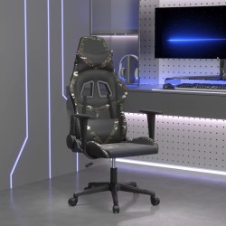 Chaise de jeu de massage Noir et camouflage Similicuir 