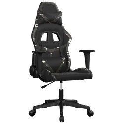 Chaise de jeu de massage Noir et camouflage Similicuir 