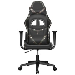 Chaise de jeu de massage Noir et camouflage Similicuir 