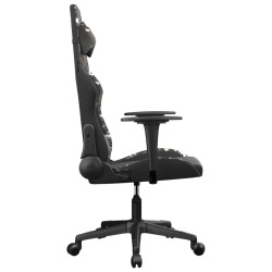 Chaise de jeu de massage Noir et camouflage Similicuir 