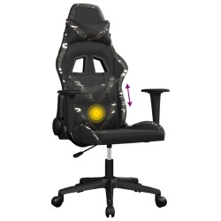 Chaise de jeu de massage Noir et camouflage Similicuir 