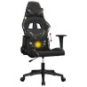 Chaise de jeu de massage Noir et camouflage Similicuir 