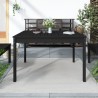 Table de jardin noir 121x82,5x76 cm bois massif de pin 