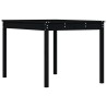Table de jardin noir 121x82,5x76 cm bois massif de pin 
