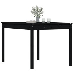 Table de jardin noir 121x82,5x76 cm bois massif de pin 