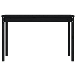 Table de jardin noir 121x82,5x76 cm bois massif de pin 