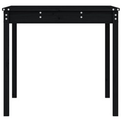 Table de jardin noir 121x82,5x76 cm bois massif de pin 