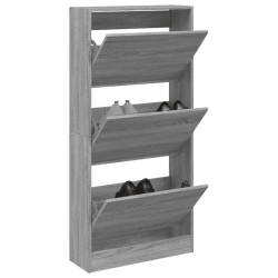 Armoire à chaussures sonoma gris 60x21x125,5 cm bois ingénierie 