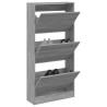 Armoire à chaussures sonoma gris 60x21x125,5 cm bois ingénierie 