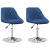 Chaises pivotantes à manger lot de 2 Bleu Velours 